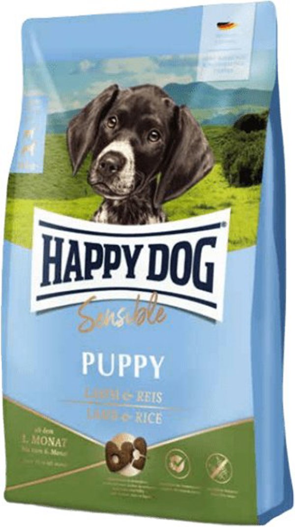 Happy Dog Sensible Puppy ξηρή τροφή για κουτάβια 1-6 μηνών, αρνί και ρύζι, 4 kg
