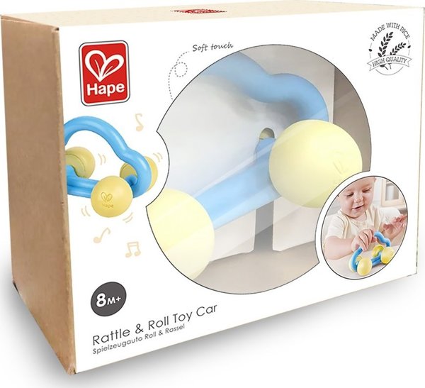 Hape Αυτοκίνητο με Κουδουνίστρα και Ρολό, Εκπαιδευτικό Παιχνίδι E0071A