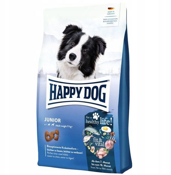 Happy Dog Fit&Vital Junior, suha karma, dla szczeniat, 7-18 miesiecy, 1 kg