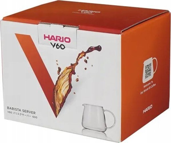 Hario V60 Barista Γυάλινη Καράφα Καφέ, 600ml