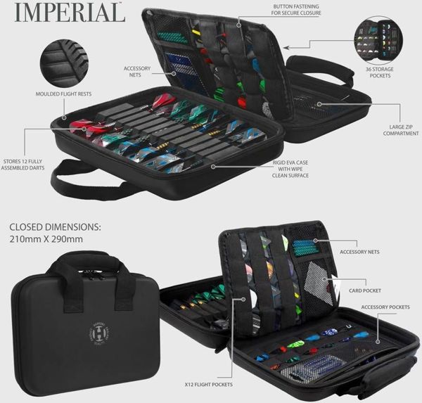 Harrows Imperial Case - Θήκη για Βελάκια, Universal, Μαύρη