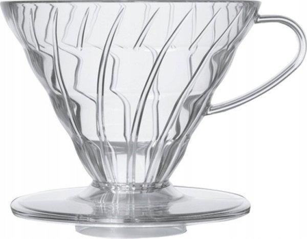 Hario V60-02 Drip Coffee Maker – Πλαστικό Εκχυλιστή Καφέ, Διάφανο, Μέγεθος 02