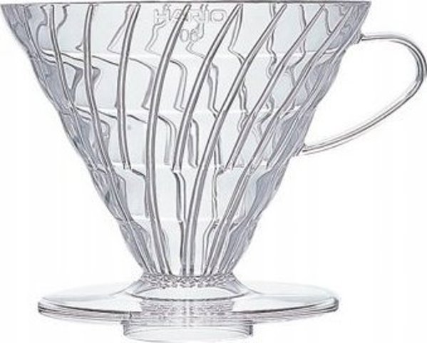 Hario V60-02 Drip Coffee Maker – Πλαστικό Εκχυλιστή Καφέ, Διάφανο, Μέγεθος 02