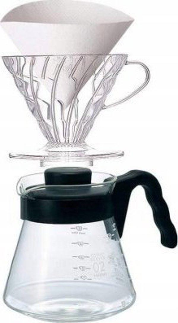 Hario V60-02 Drip Coffee Maker – Πλαστικό Εκχυλιστή Καφέ, Διάφανο, Μέγεθος 02