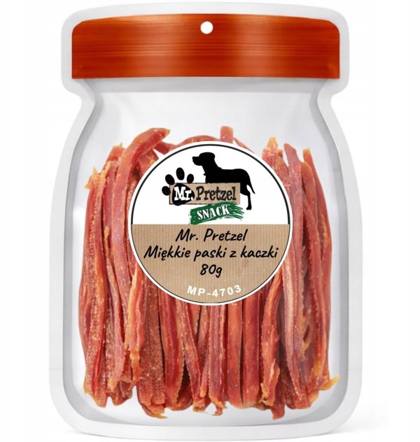 Mr. Pretzel Μαλακές Λωρίδες Πάπιας 80g