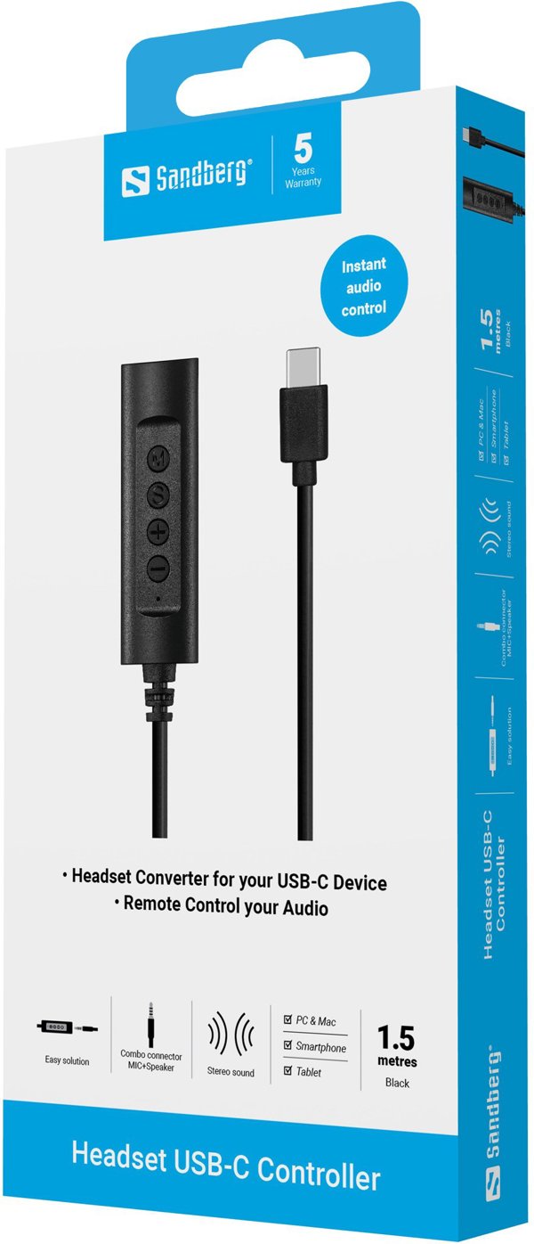 Headset USB-C Controller, 1.5m