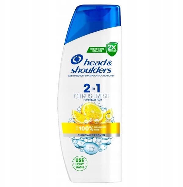 HEAD & SCHOULDERS Citrus Fresh 2σε1 Σαμπουάν κατά της πιτυρίδας με μαλακτικό 330 ml