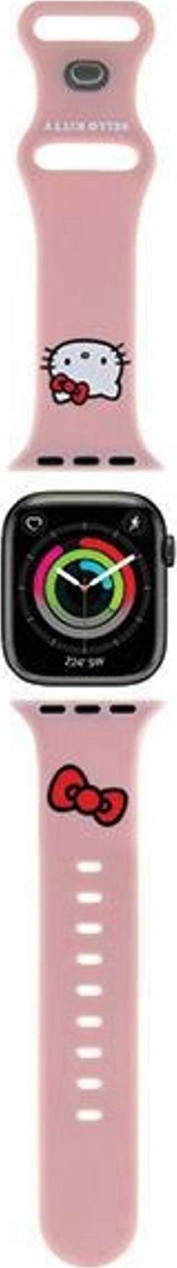 HelloKitty Hello Kitty Λουράκι HKAWLSCHBLP Apple Watch 42/44/45/49mm ροζ λουράκι Σιλικόνη Κεφάλι Kitty