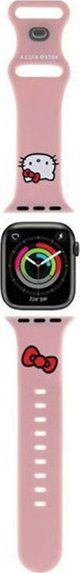 HelloKitty Hello Kitty Λουράκι HKAWLSCHBLP Apple Watch 42/44/45/49mm ροζ λουράκι Σιλικόνη Κεφάλι Kitty