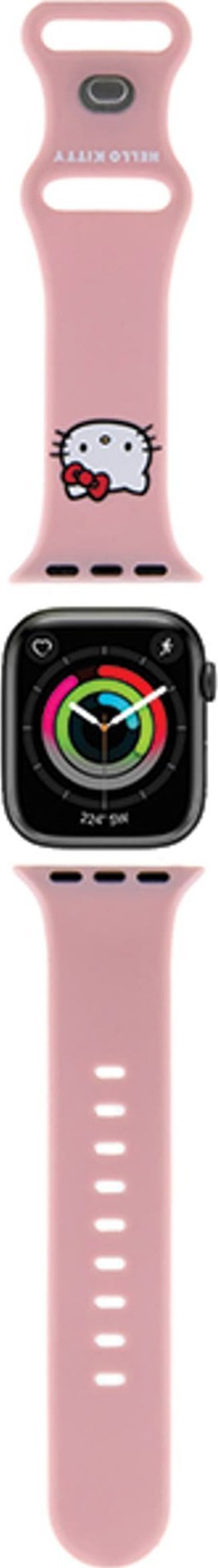 HelloKitty Hello Kitty Λουράκι HKAWLSCHBLP Apple Watch 42/44/45/49mm ροζ λουράκι Σιλικόνη Κεφάλι Kitty