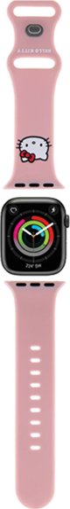 HelloKitty Hello Kitty Λουράκι HKAWLSCHBLP Apple Watch 42/44/45/49mm ροζ λουράκι Σιλικόνη Κεφάλι Kitty