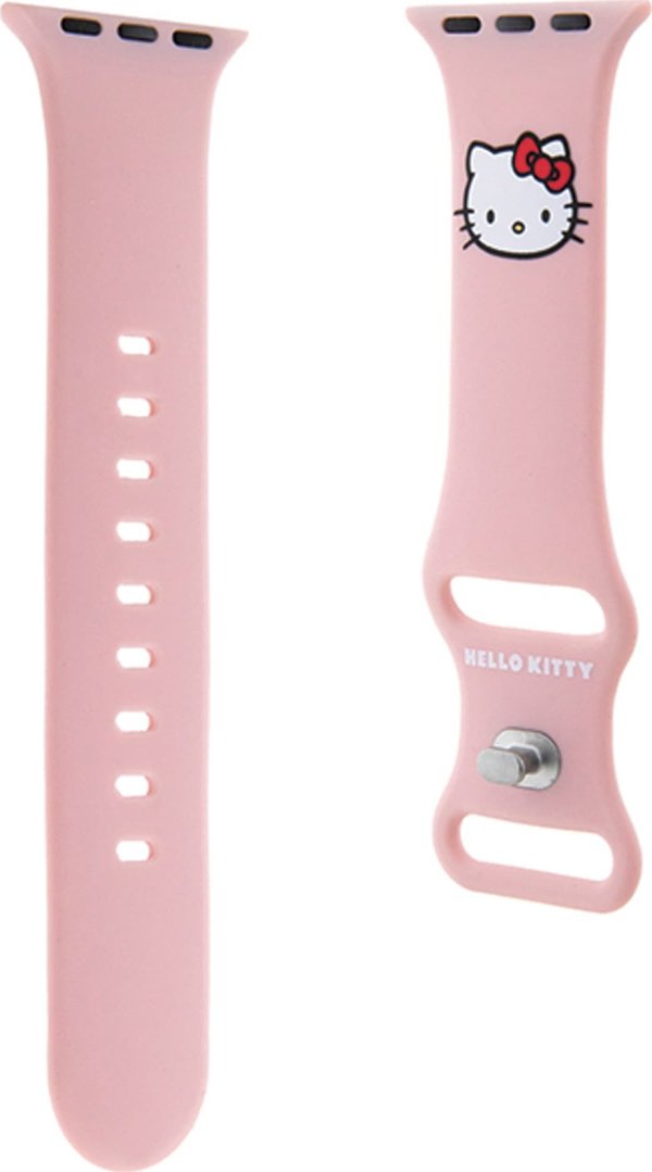 HelloKitty Hello Kitty Λουράκι HKAWLSCHBLP Apple Watch 42/44/45/49mm ροζ λουράκι Σιλικόνη Κεφάλι Kitty