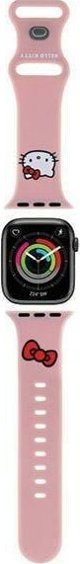 HelloKitty Hello Kitty Λουράκι HKAWLSCHBLP Apple Watch 42/44/45/49mm ροζ λουράκι Σιλικόνη Κεφάλι Kitty