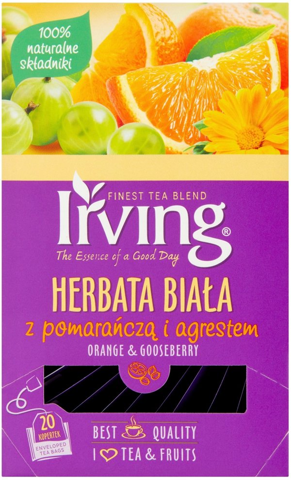 Λευκό τσάι Irving με πορτοκάλι και σταφύλι 20x1,5g