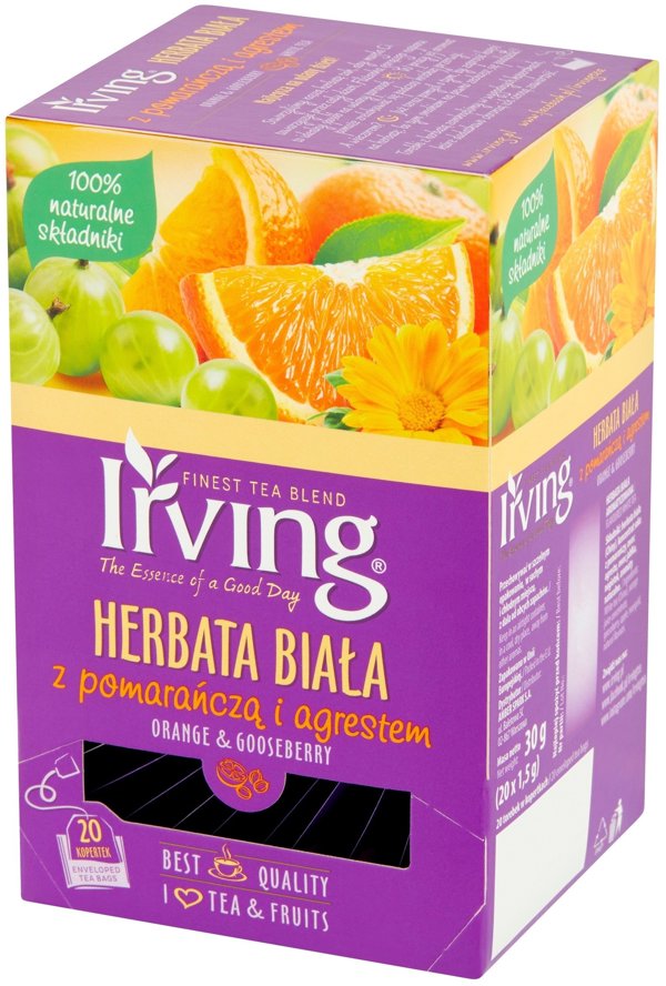 Λευκό τσάι Irving με πορτοκάλι και σταφύλι 20x1,5g