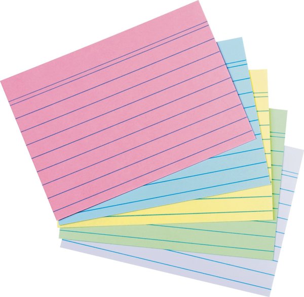 Herlitz Herlitz Κάρτα ευρετηρίου A6 με γραμμές 4 χρώματα + λευκό Bl. Engel 200er