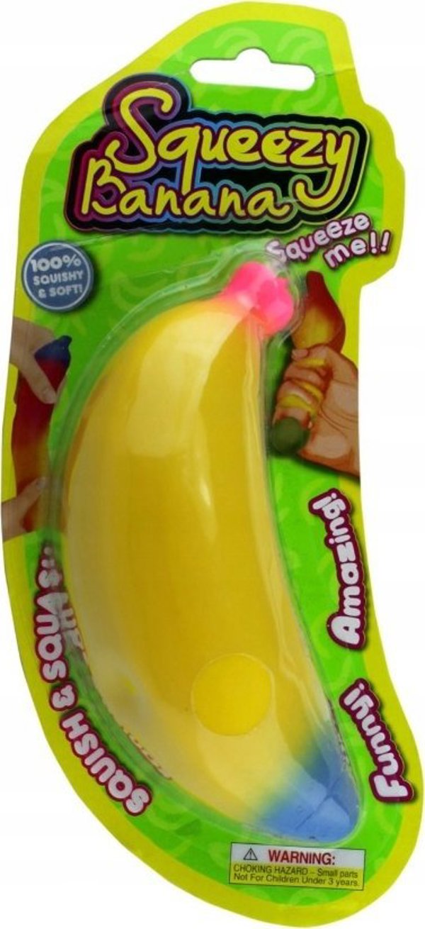 Hipo Banan super rozciagliwy antystresowy gniotek 14cm kolory teczy 620940