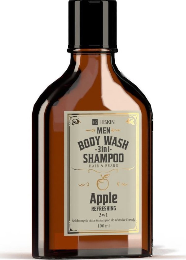 HiSkin HISKIN Men Whisky Τζελ για το σώμα και σαμπουάν για τα μαλλιά και τα γένια 3σε1 - Apple 100 ml (mini)
