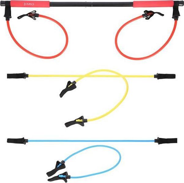 HMS DC31 Μπάρα Pilates με Λάστιχα Αντίστασης για Γυμναστική Σώματος
