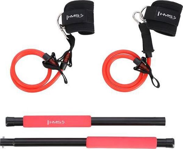 HMS DC31 Μπάρα Pilates με Λάστιχα Αντίστασης για Γυμναστική Σώματος