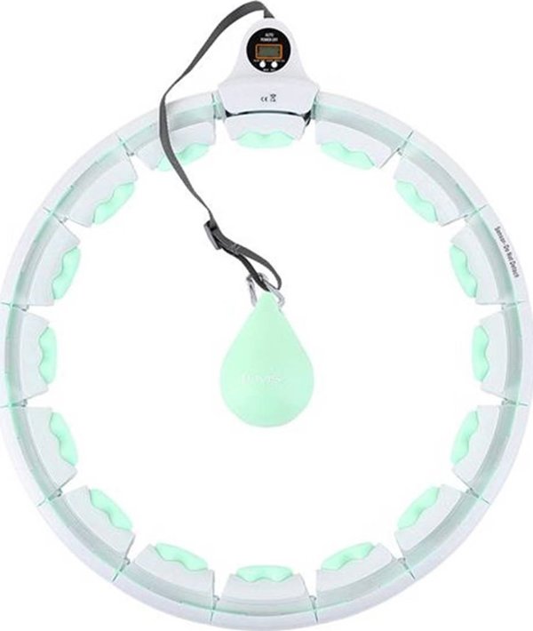 HMS HHW06 Hula Hoop Γυμναστικής με Βάρη, Εξοχές Μασάζ & Ψηφιακό Μετρητή, Πράσινο