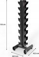 HMS Hantle CHD 16 x rozne rodzaje obciazenia w zestawie (72 kg) + stojak STR36