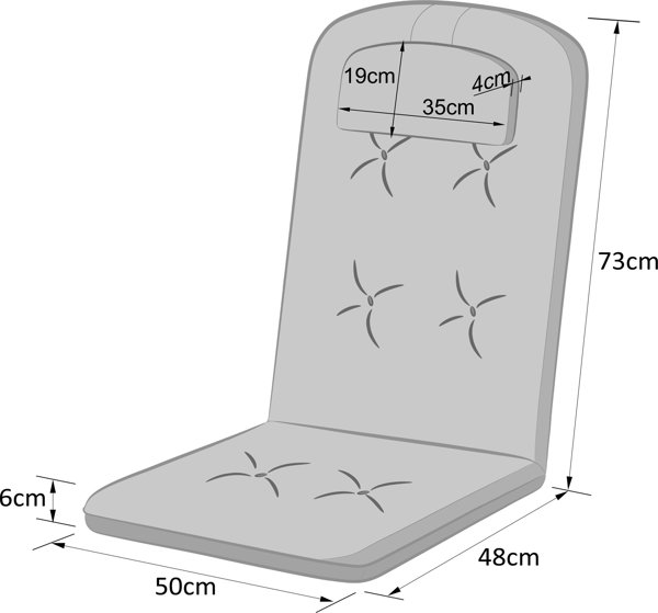 Hobbygarden Μαξιλάρι Benita 3D Μπλε Φύλλα 50x50 cm