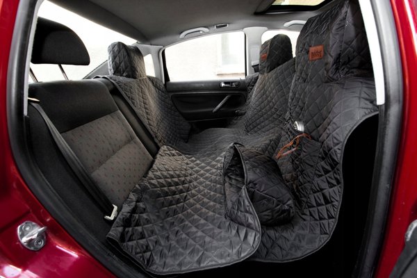 Hobbydog Κάλυμμα Αυτοκινήτου για Κατοικίδια 160, με Velcro, Μαύρο