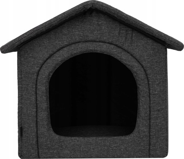 Hobbydog Σπιτάκι Σκύλου R1 με Δίρριχτη Στέγη Ekolen, Μαύρο
