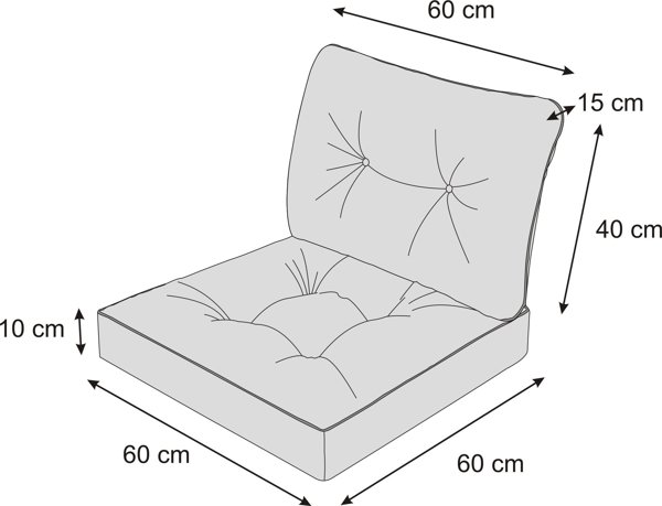 Μαξιλάρι Καρέκλας Hobbygarden Emma Tech Be Ekolen 40x40cm
