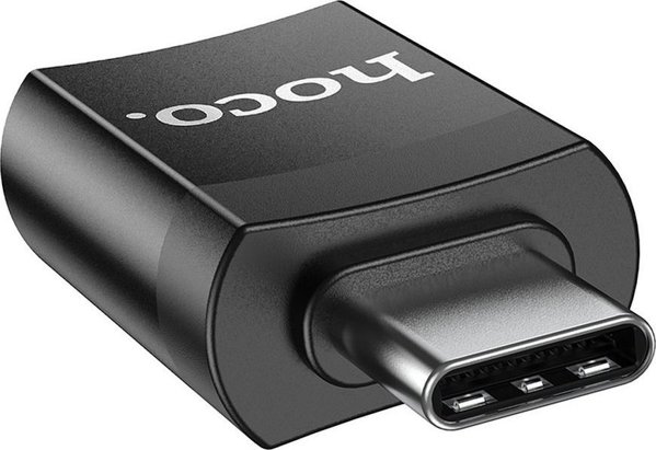 Hoco HOCO ADAPTER OTG ZE ZLACZA TYP C DO USB A (ZENNSKI) UA17 CZARNY
