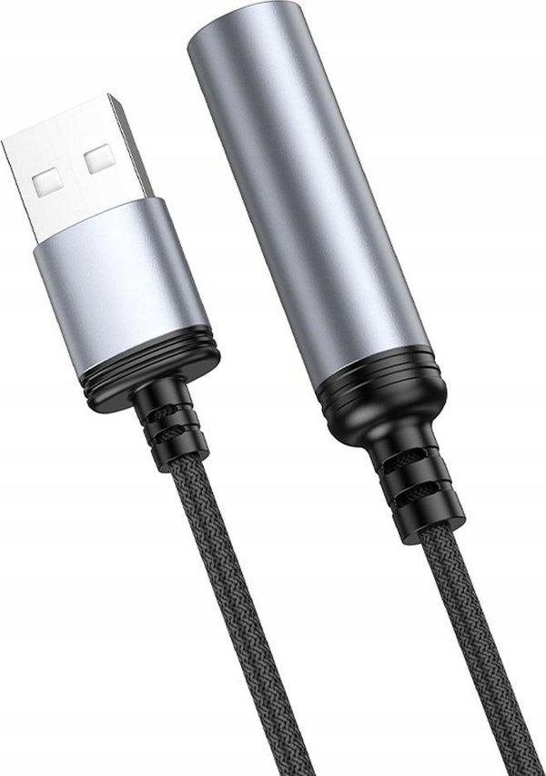 Hoco UA30 Προσαρμογέας Αναπτήρα Αυτοκινήτου σε USB-A 0.3m Μαύρο