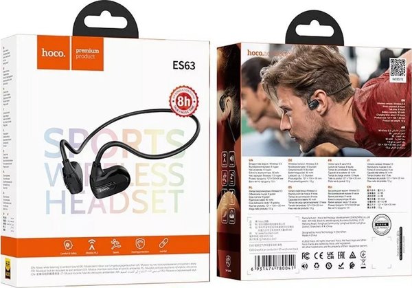 Ασύρματα Ακουστικά Bluetooth με Αγωγιμότητα Αέρα Hoco ES63 - Μαύρα