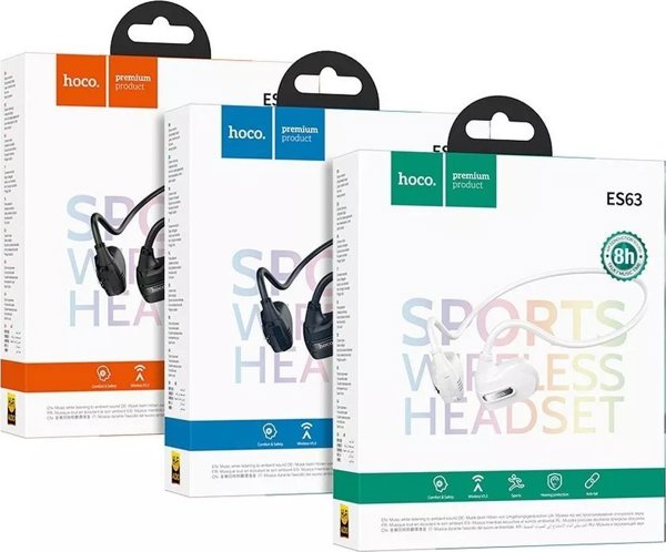 Ασύρματα Ακουστικά Bluetooth με Αγωγιμότητα Αέρα Hoco ES63 - Μαύρα