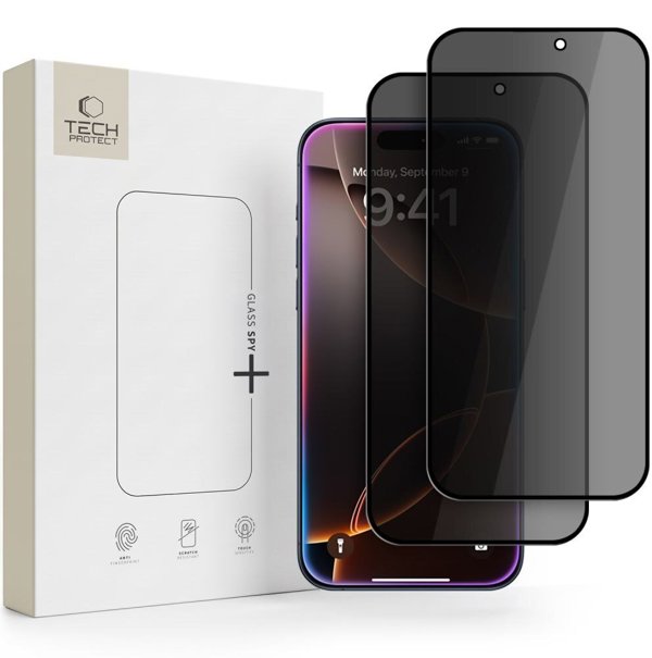 Hofi SZKŁO PRYWATYZUJĄCE TECH-PROTECT GLASS SPY+ 2-PACK IPHONE 18 PRO MAX PRIVACY