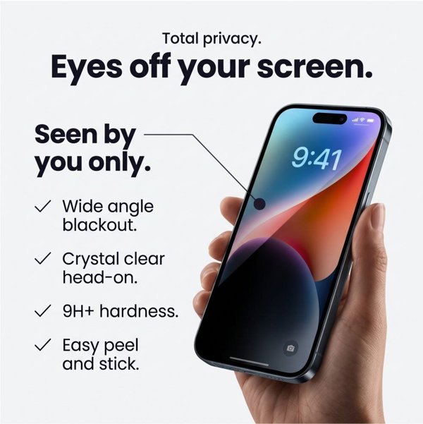 Hofi SZKŁO PRYWATYZUJĄCE TECH-PROTECT GLASS SPY+ 2-PACK IPHONE 18 PRO MAX PRIVACY