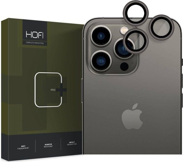 Hofi CamRing Pro+ Προστασία Κάμερας για iPhone 14 Pro / 14 Pro Max, Αλουμίνιο και Γυαλί, Μαύρο