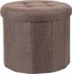 Home Styling Collection Πουφ με καπιτονέ κάθισμα OTTOMAN, Ø 45 x 39 cm, καφέ 13962953 5902973414080