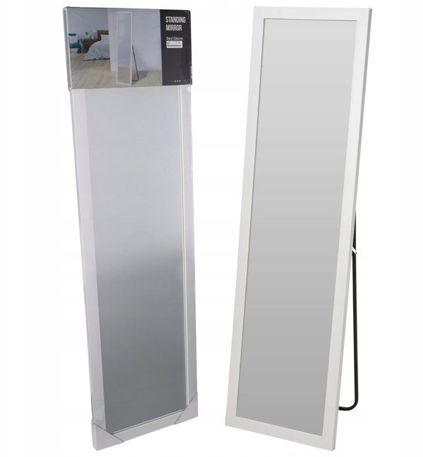 Home Styling Collection Όρθιος Παραλληλόγραμμος Καθρέφτης 126 cm, Μαύρος