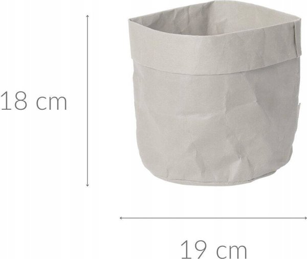 Home Styling Collection Κάλυμμα γλάστρας από τσαλακωμένο χαρτί, 19 x 18 εκ.