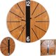 Home Styling Collection Ρολόι τοίχου με μινιμαλιστικό καντράν που μιμείται το ξύλο, MDF, Ø 60 cm