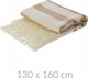 Κουβέρτα Home Styling Collection με κρόσσια, ριγέ, από ακρυλικό, 130 x 160 cm