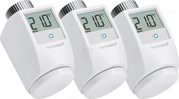 HomeMatic IP Έξυπνος Θερμοστάτης Καλοριφέρ, Σετ 3 Τεμαχίων, Λευκό
