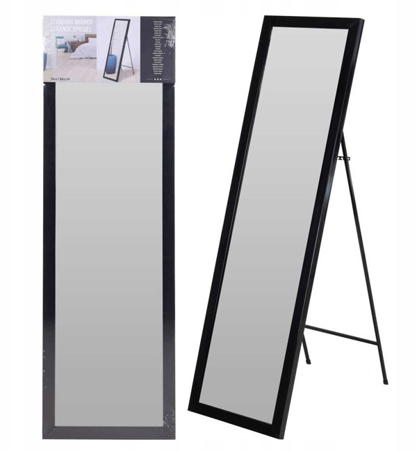 Home Styling Collection Lustro stojace prostokatne 126 cm czarne