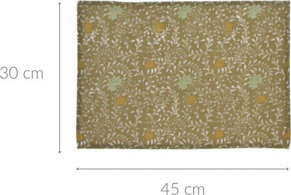 Home Styling Collection Βαμβακερό σουπλά με λουλούδια, 45 x 30 cm