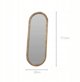 Home Styling Collection Καθρέπτης τοίχου σε ξύλινη κορνίζα μάνγκο OVAL, 28 x 2,5 x 77,5 εκ.