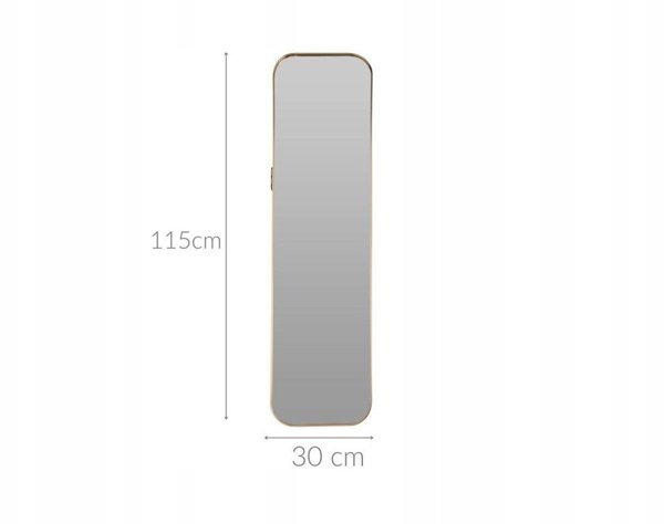 Καθρέφτης ορθογώνιος Home Styling Collection σε χρυσή κορνίζα 115x30 εκ.