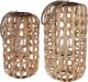 Home Styling Collection Ξύλινο φανάρι, μινιμαλιστική πλέξη και λαβή από σχοινί