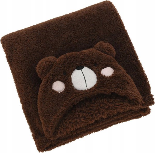 Κουβέρτα με κουκούλα για παιδιά TEDDY, με αυτιά, 70 x 100 cm Home Styling Collection