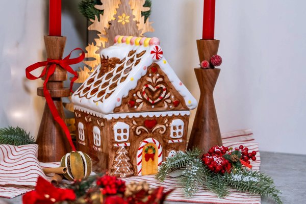 Home Styling Collection Ξύλινος κηροπήγιο, ακακία, 22 εκ.